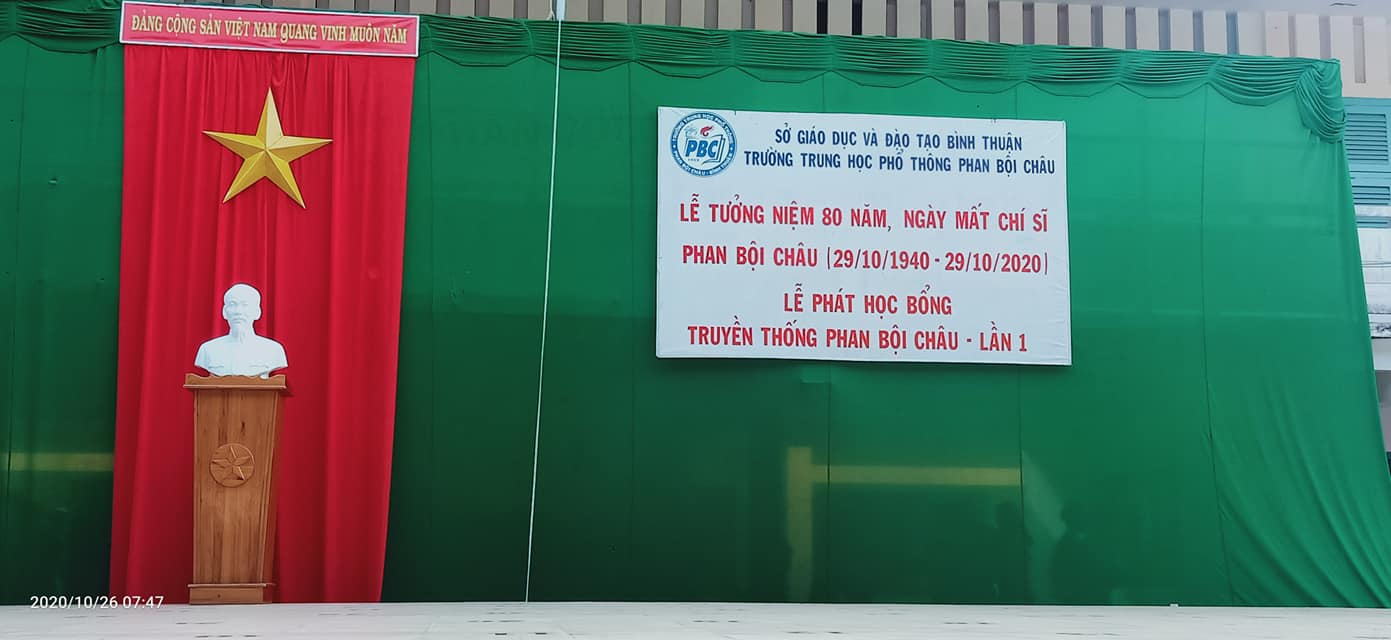 Sinh hoạt chào cờ tuần 8 "Lễ tưởng niệm ngày mất chí sĩ Phan Bội Châu"